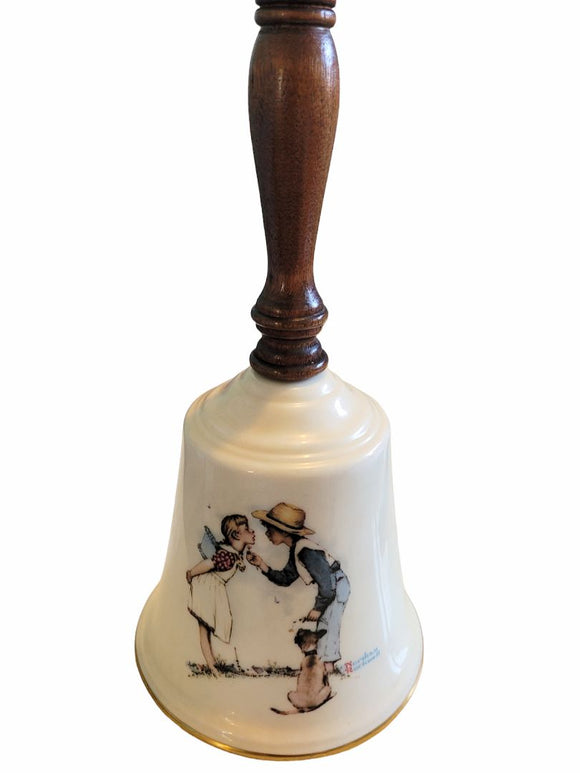 1979 Norman Rockwell Beguiling Buttercup Gorham Collectible Ceramic Bell
