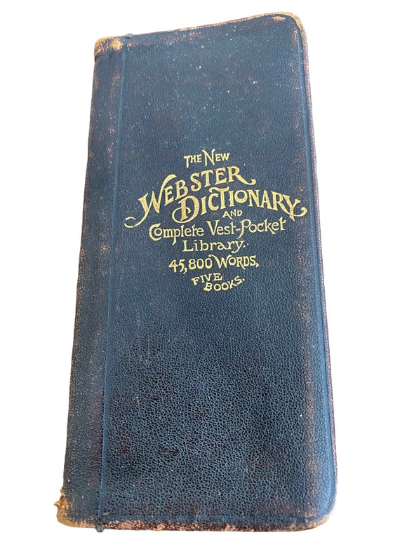 1894 Webster's Dictionary Complete Vest Pocket Library Book