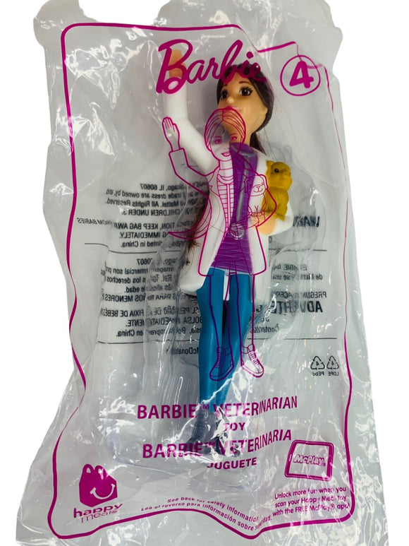 2019 Barbie McDonalds Happy Meal Toy Barbie Veterinarian # 4 Sealed 5