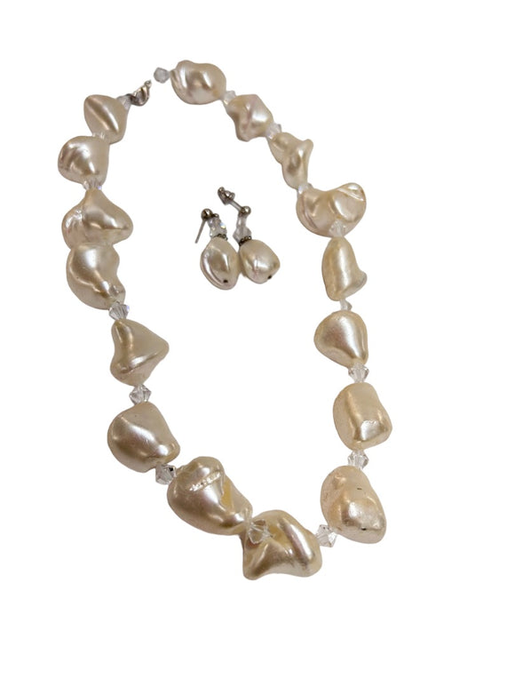 Jewelry Set Chunky Freshwater Pearl 17