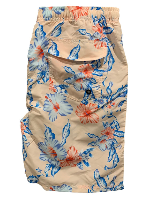 XL Prefer to Life Men's New Tropical Print Pull On Board Shorts Elastic Waist