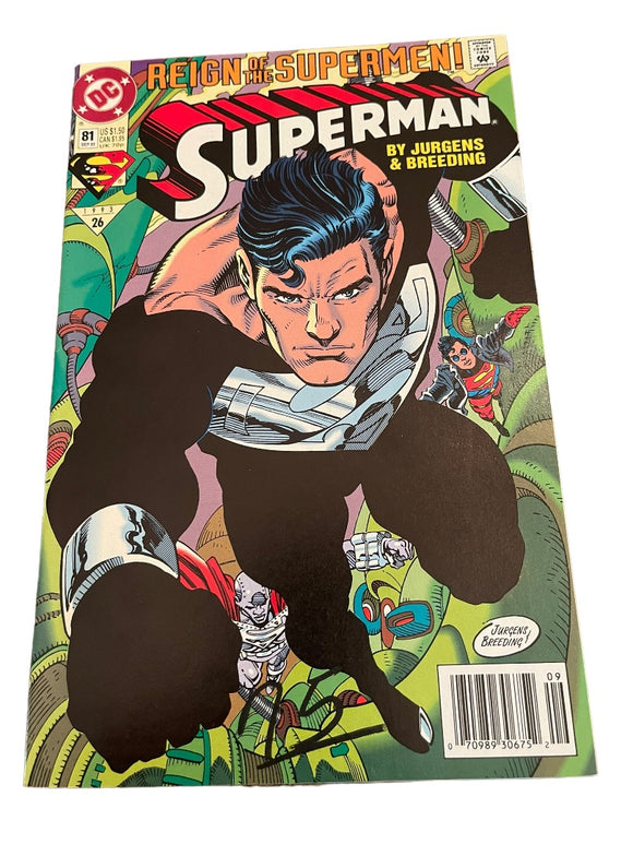 Superman #81 DC 1993 Reign of the Supermen Jurgens & Breeding Comic