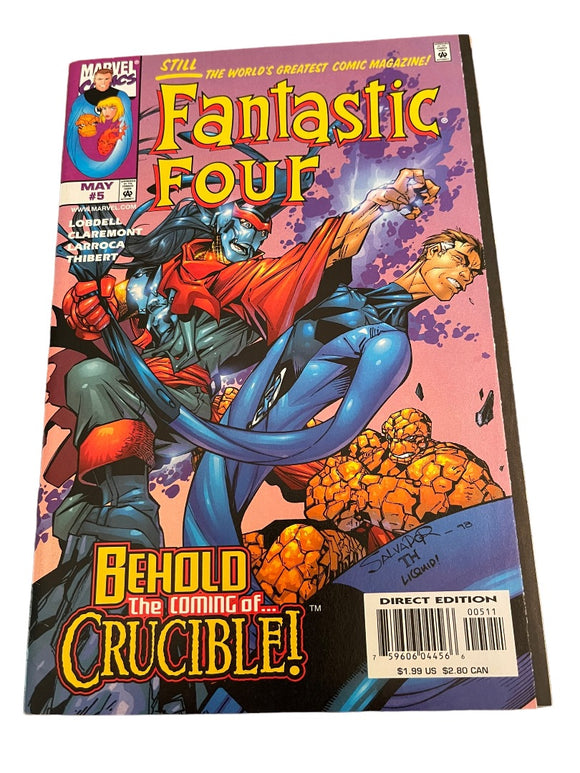 Marvel Fantastic Four #5 Behold the Coming Crucible Lobdell Claremont Larroca Thibert