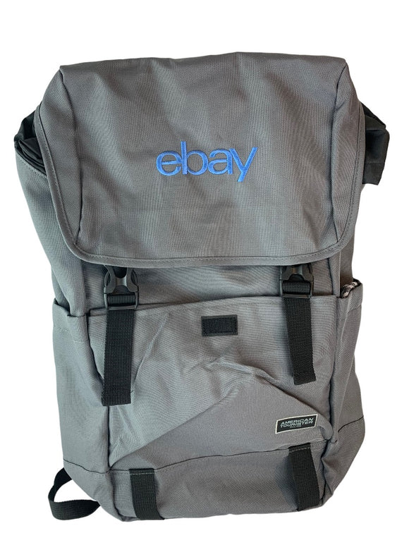American Tourister Embark Computer Backpack Gray Black eBay Logo
