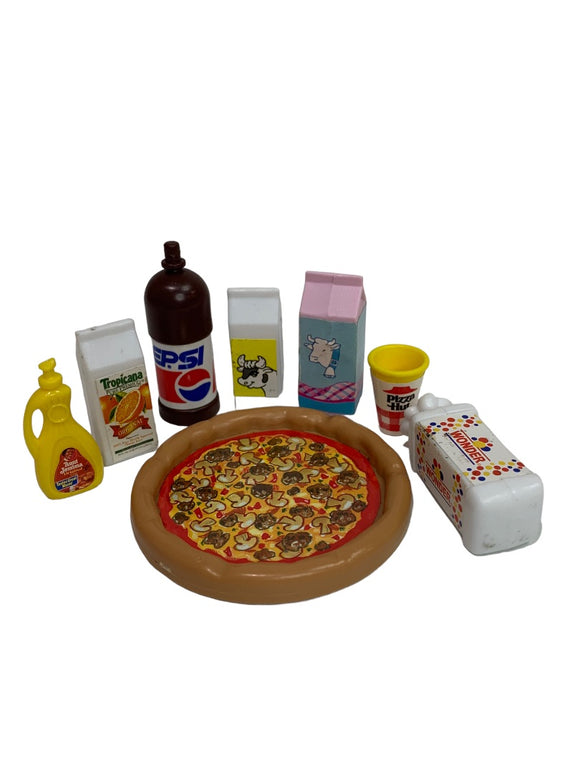 Plastic Branded 1990s Fashion Doll Food Items Pizza Hut Pepsi Tropicana 1:6 Scale