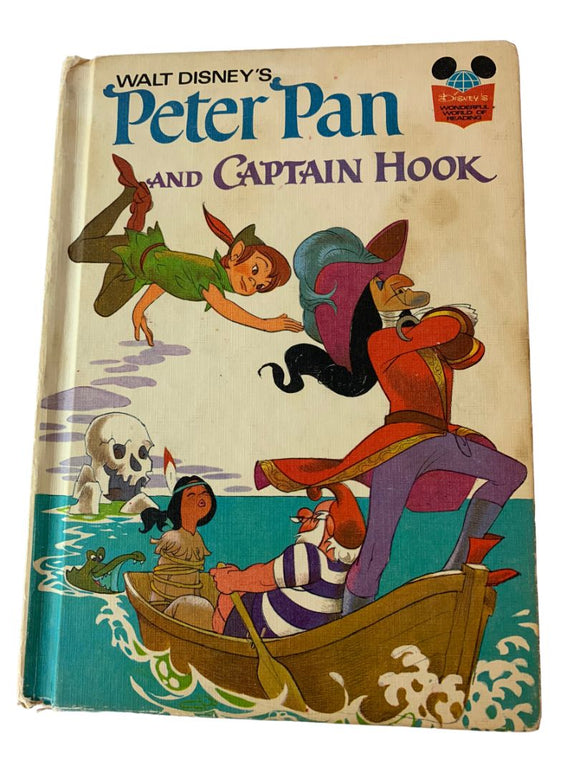 Walt Disney 1972 Peter Pan and Captain Hook Wonderful World Reading Book