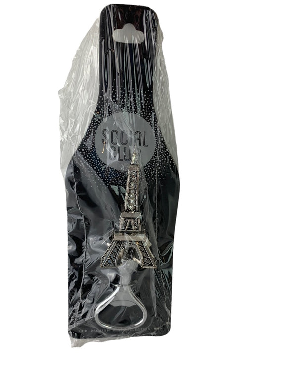 Home Essentials New Social Club Eiffel Tower Silvertone Bottle Opener Premium Bar Collection