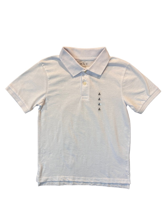 Medium Children's Place Boy's White Short Sleeve Polo Shirt New