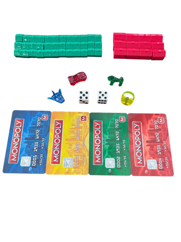 Monopoly Electronic Banking Replacement Game Pieces 2013 credit cards house hotel