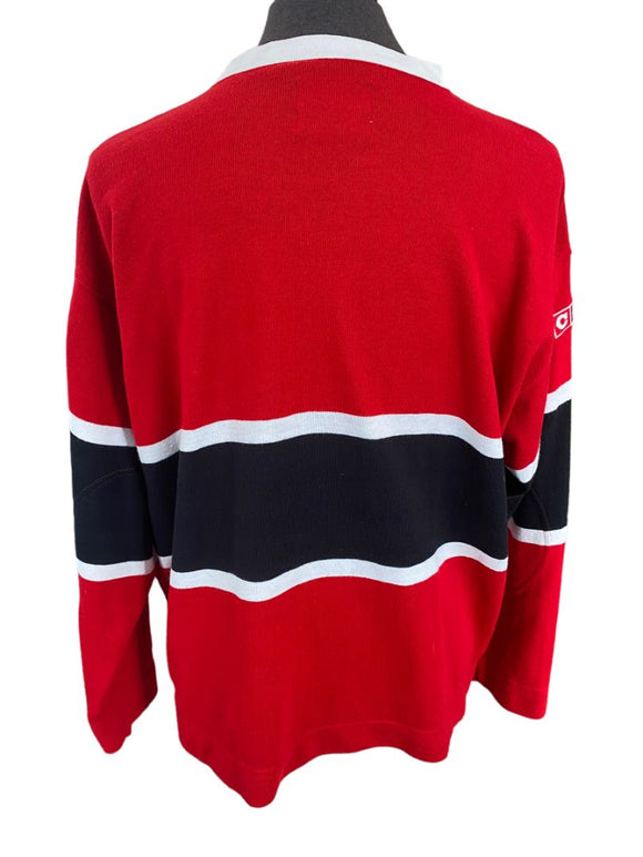 XL 90s Dehen Molson Hockey Canadian Sweater Men’s Red & Black
