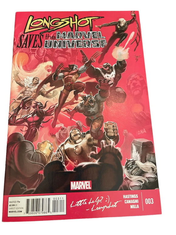 Longshot Saves The Marvel Universe #3 2014 Hastings Camagni Milla Comic