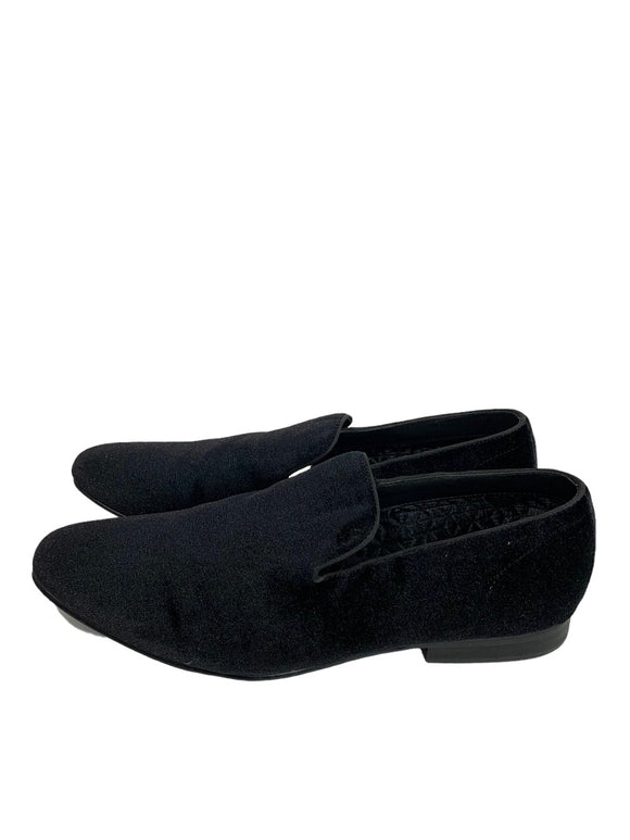 Size 13 Steve Madden Men's Black Velvet Laight Loafer Satin Lined