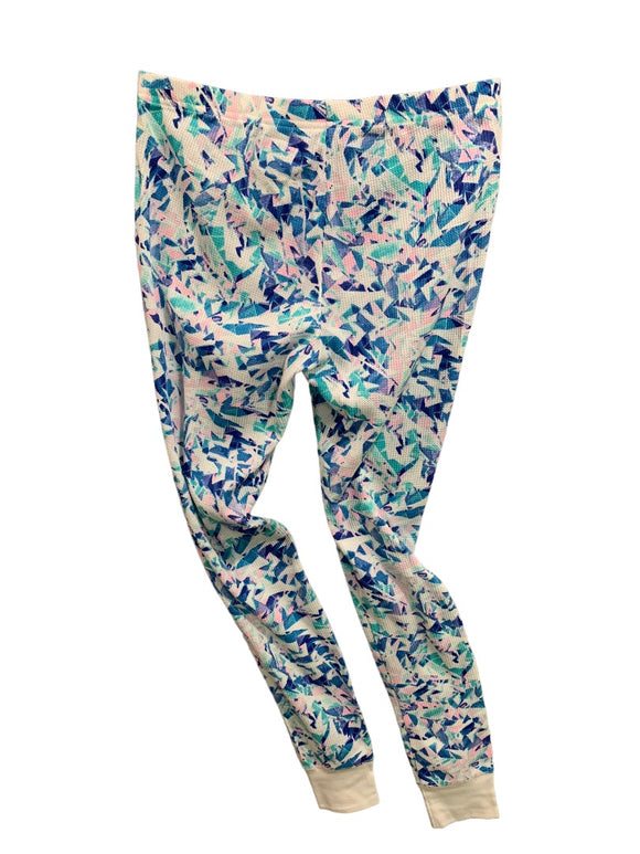 Small Xhilaration Women's Sleepwear Thermal Pants Pink Blue Geometric Design PJ Pajamas