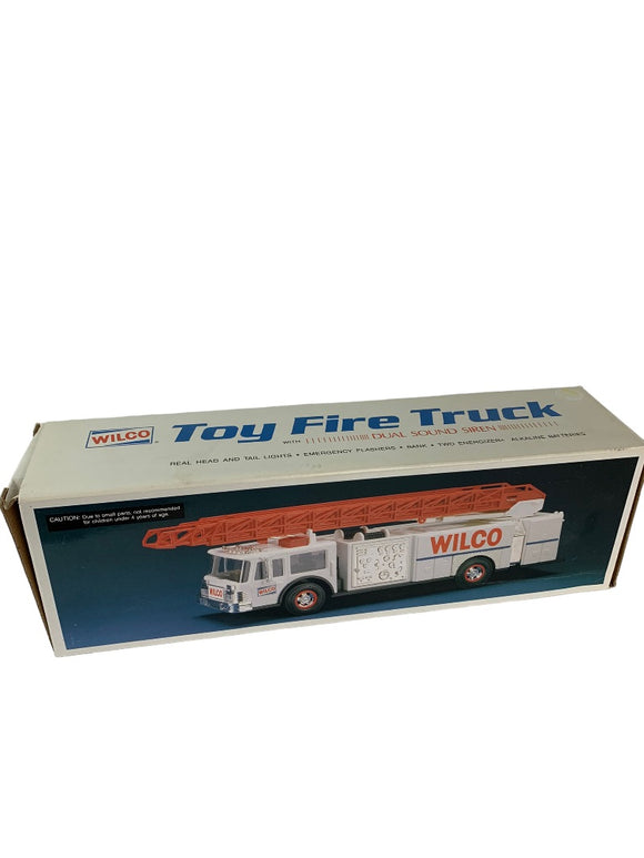 Vintage 1990 Wilco Toy Fire Truck Back Lights Sirens in Original Box