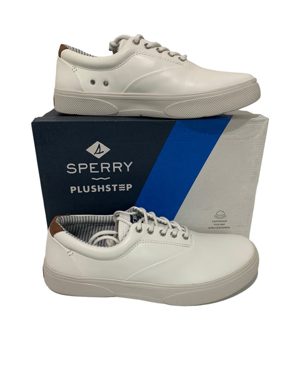 Size 9 Sperry Men's PlushStep STS23574 New White Lace Up Sneakers Halyard CVO