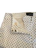 00 J.Crew Women's Campbell Pants White Black Triangles Pockets Zipper A6734