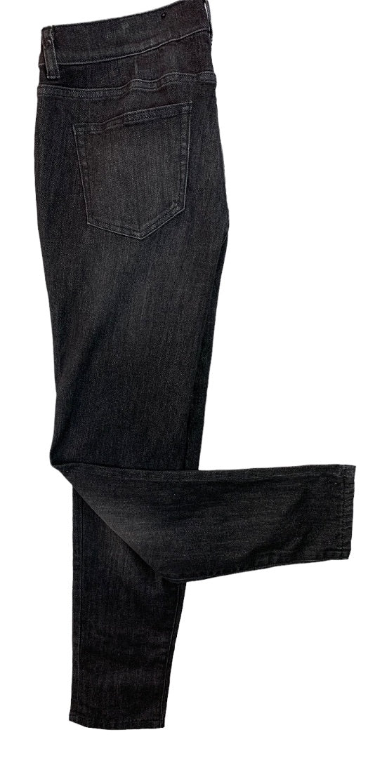 6 New York & Co Slim Boyfriend Stretch Pockets Zipper Jeans Women's Black Denim