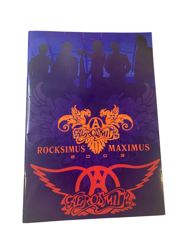 Aerosmith 2003 Rocksimus Maximus Tour Concert Program Book Steven Tyler