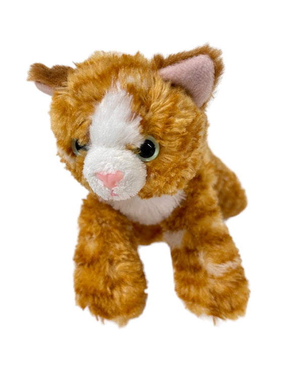 Aurora Plush Stuffed Animal Cat Kitten Tabby Orange Stripes 6 Inch