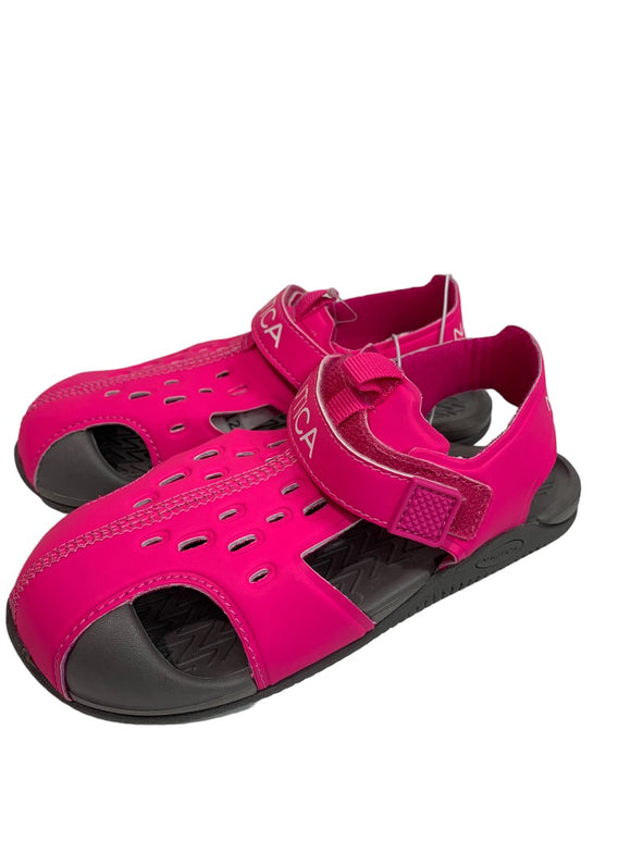 Size 12 Nautica Big Kids New Hot Pink Closed Toe Sandals Pearl 3