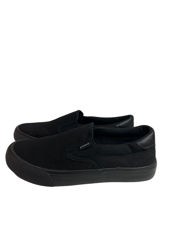 Size 7.5 Lugz Men's Clipper Black Canvas Clipper Slip On Shoes Sneakers