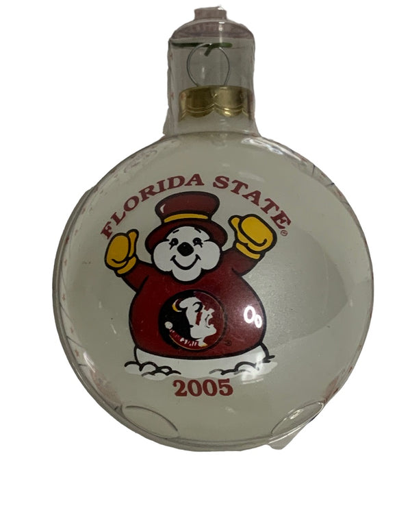 2005 Florida State Holiday Glass Ball Ornament Topperscot