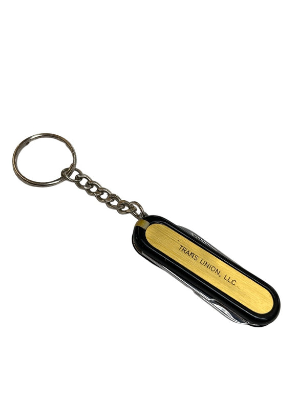 Vintage Trans Union LLC Key Ring Keychain Pocket Knife Scissors