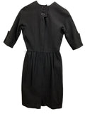Youth Fair Women's Black A-Line Dress Half Sleeve 1960s Vintage Dress Size 7