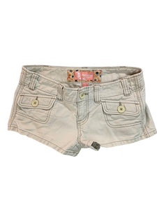 0 Hollister Junior Women's Tan Pocket Shorts 2" Inseam 100% Cotton