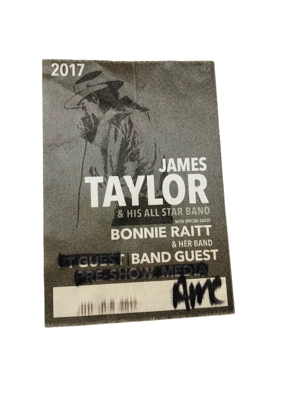 2017 James Taylor Bonnie Raitt Guest Pass Cloth Sticker