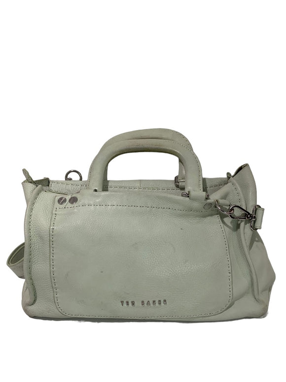 Ted Baker Hickory Stab Stitch Mint Green Leather Bag Rough Condition
