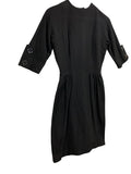 Youth Fair Women's Black A-Line Dress Half Sleeve 1960s Vintage Dress Size 7