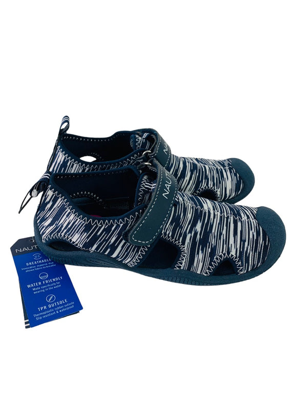 11 Nautica Kids New Bump Toe Water Shoes Sandals Kettle Gulf Navy Blue