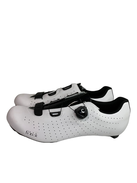 Size 48 EUR Fizik Tempo Over the Curve Men's Cycling Shoes 13.75 White Black