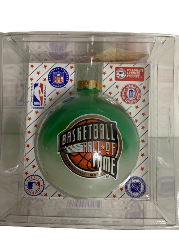 Basketball Hall of Fame Glass Ball Ornament Holiday New Green Topperscot