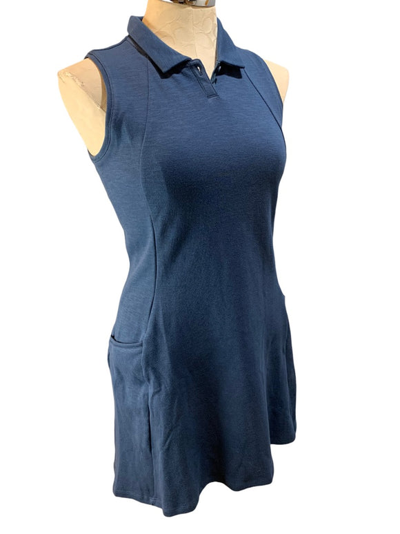 Small Adidas Women's New Blue Go-To Sleeveless Golf Dress and Shorts HG6975