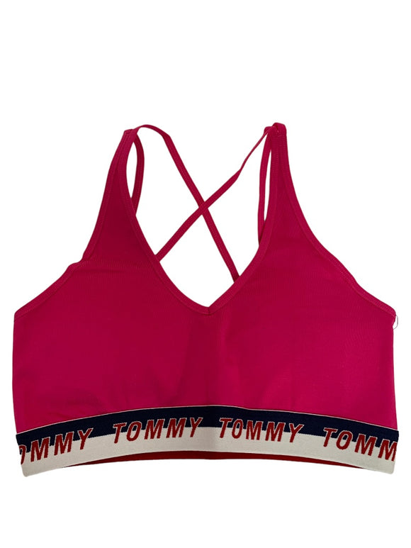 Small Tommy Hilfiger Sport Women's New Hot Pink Sports Bra Removable Cups