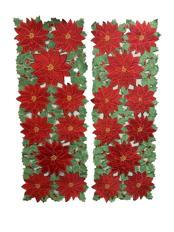 St Nicholas Square Table Runner Holiday Set Of 2 Linens Berry Christmas 34