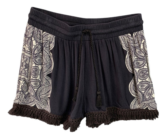 Medium Mossimo Supply Co Boho Fringe Floral Tribal Drawstring Womens Shorts
