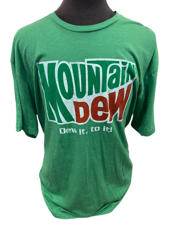 2XL Mountain Dew Green Short Sleeve T-shirt Graphic Tee