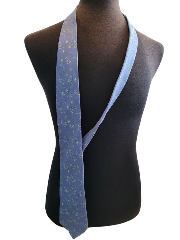 Ike Behar Blue Silk Floral Blue Tie 100% Silk