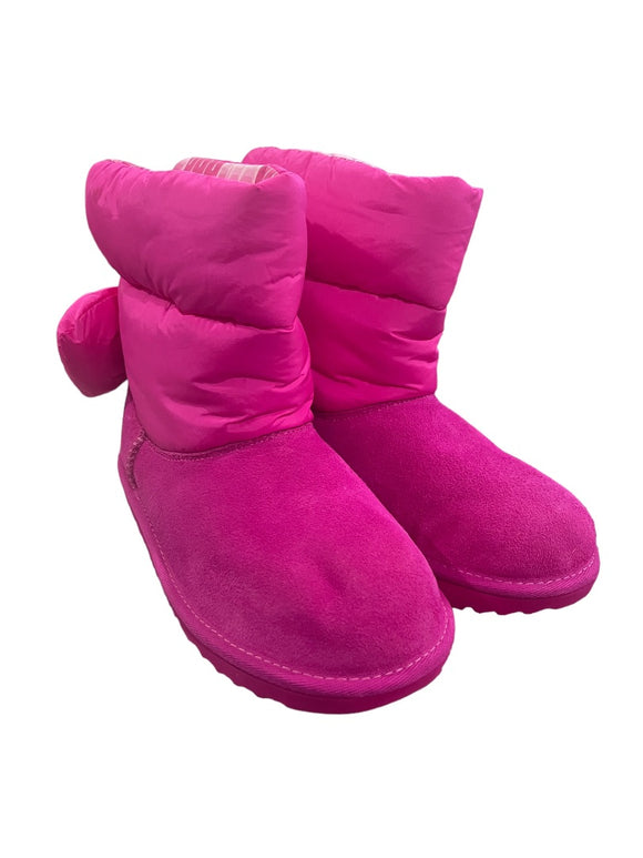 5 UGG Girls Pink Bailey Bow Puff Maxi Wavelength Boots New