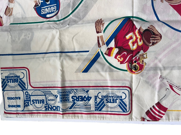Vintage NFL Pillowcase Football Handmade with Vintage Fabric