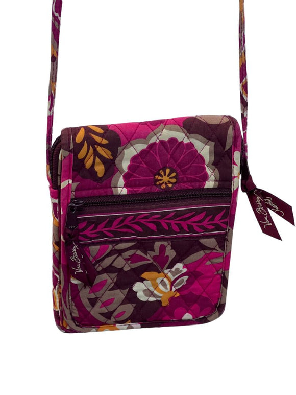 Vera Bradley Mini Hipster Crossbody Bag Carnaby Pattern Purse Floral Pink