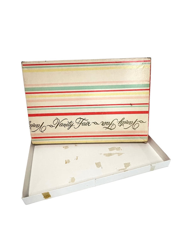 1950s Vintage Vanity Fair Lingerie Box Empty Striped Retro