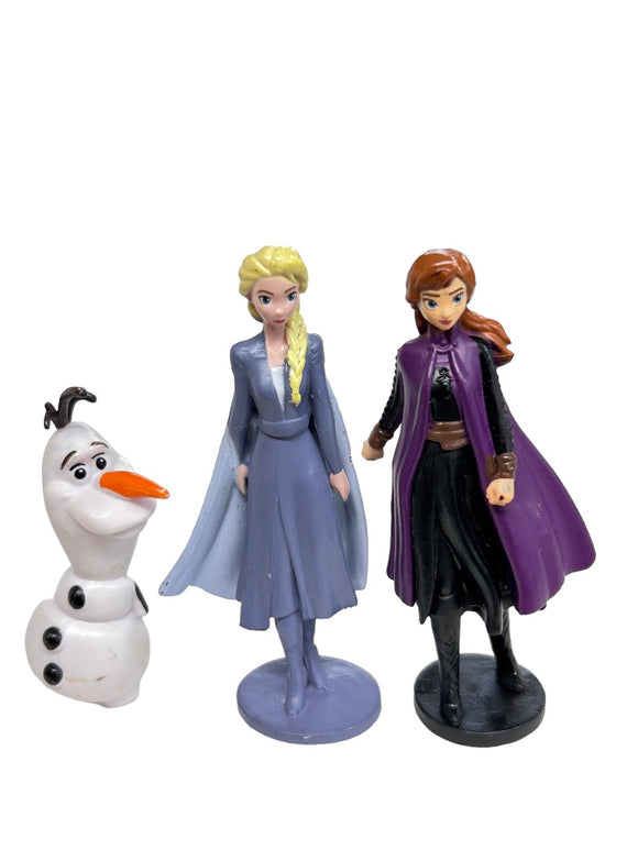 Disney Frozen Cake Topper Figurines Set of 3 Olaf Anna Elsa