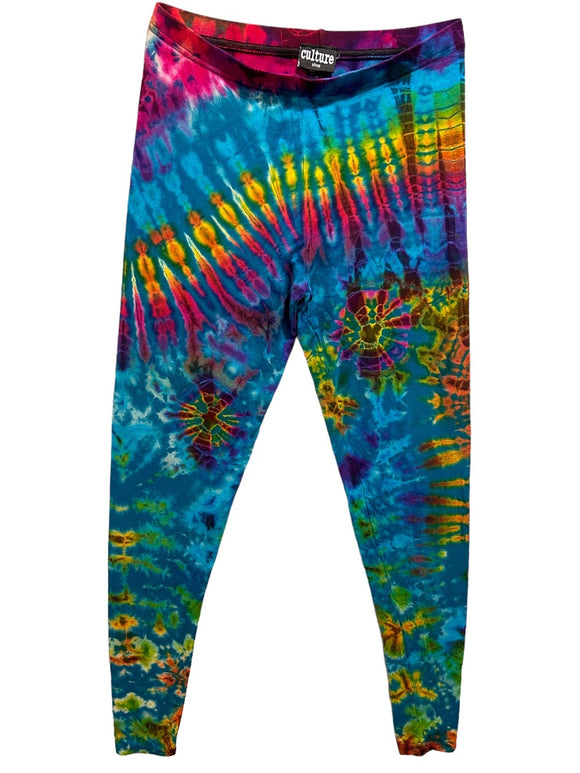 XL Culture Shop Girl's  Youth Bright Tie Dye Leggings Vibrant Ankle Length