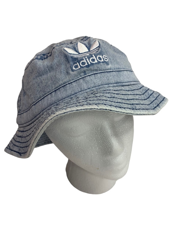 One Size Adult Adidas Jean Denim Light Wash Bucket Hat Cotton