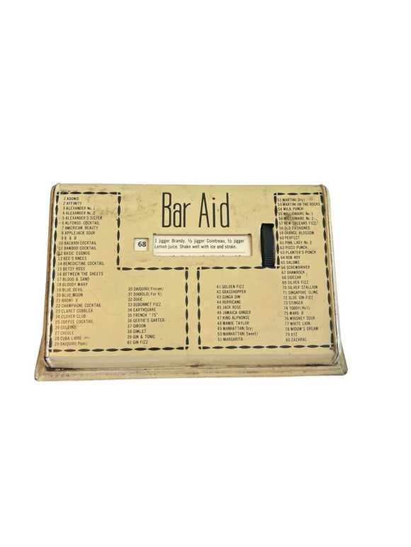 1950’s Bar Aid Cream Metal Drink Instruction Wheel Bartender Helper Vintage Decor MCM
