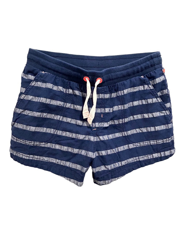 XL (14/16) Cat & Jack Girls Navy Blue Stripe Pull On Shorts Cotton Blend
